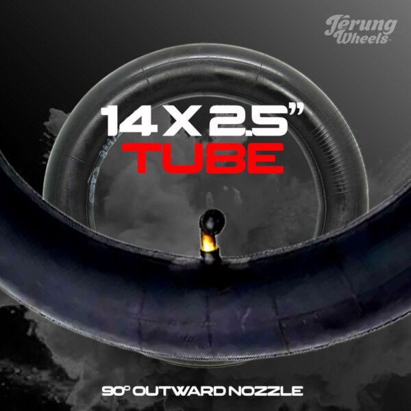 14 inches Tube (14x2.5) with 90º outwards valve nozzle